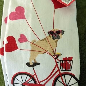 💖 Valentine's day Pug hand towels 💖